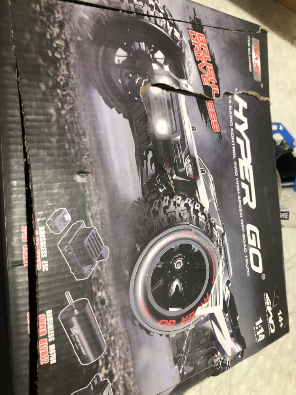 Photo 1 of HYPER GO H14BM 1/14 Brushless RC Cars for Adults Fast 50 mph, RC Trucks 4X4 Offroad Waterproof, Electric Powered High Speed RC Car, Scary Fast Extreme RC Truggy with 3S Battery for Snow Sand