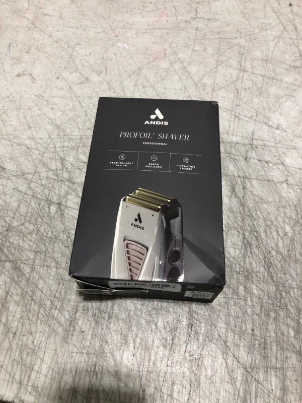 Photo 1 of Andis TS-1 17235 Pro Foil Lithium Titanium Foil Shaver, Cord/Cordless, Smooth Shaving Cordless Shaver with Charger, Gray