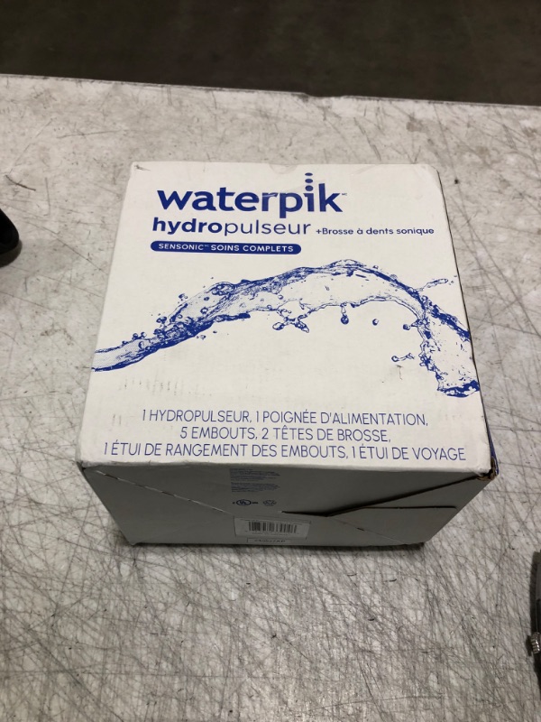 Photo 1 of Waterpik Sensonic Complete Care Water Flosser and Rechargeable Electric Toothbrush Combo Set for Teeth Cleaning and Flossing, CC-04, White, Packaging May Vary