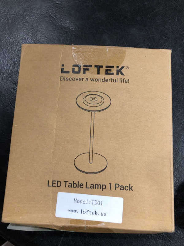 Photo 2 of LOFTEK Cordless Table Lamps,Smooth Dimming,Rechargeable Battery Powered,Outdoor LED Lamps,Portable RGB Colorful Table Lights for Bedroom/Patio/Coffee Shop/Bars/Dinner/Camping(White)