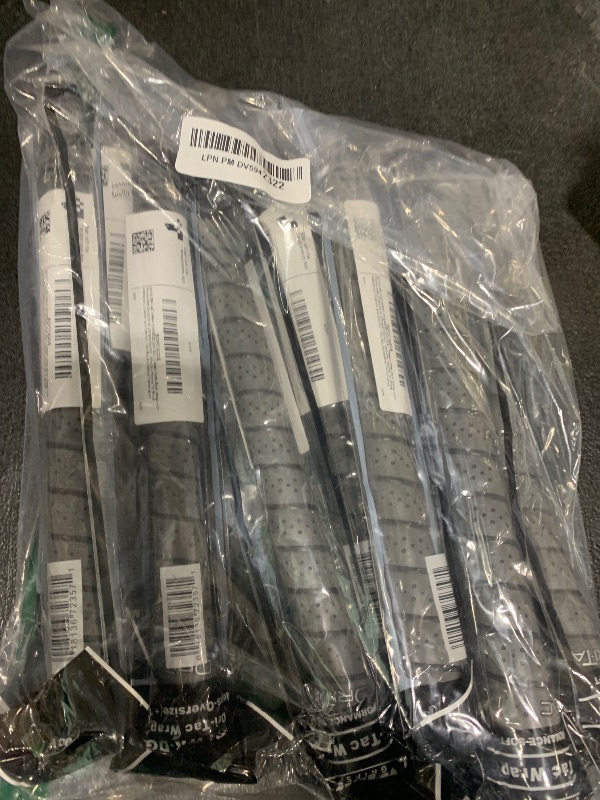 Photo 1 of Winn Dri-Tac Wrap Oversize (+1/8") Dark Gray Golf Grips - 9 Piece Bundle