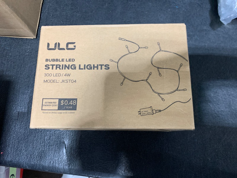 Photo 1 of ULG Christmas Tree Lights, 300 LED 110FT Waterproof Christmas String Lights with 8 Modes for Indoor/Outdoor Xmas Tree Decor, Bubble LED Warm White, Adapter Included