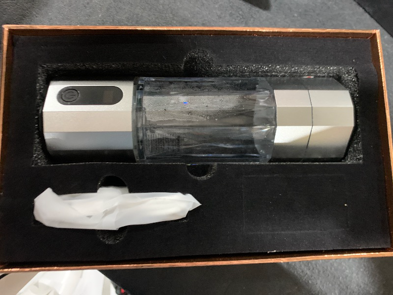 Photo 1 of New Upgrade 10000PPB Hydrogen Water Bottle Seven Colorful Light Double Anti-Slip and Leak-Proof Hydrogen Water Generator with Pressure Relief Valve (Gray)