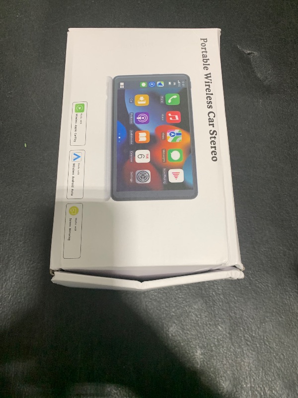 Photo 1 of Apple Carplay Screen for Car, 7" HD Portable Car Stereo Touch Screen with Wireless Android Auto, Backup Camera, Car Audio Receivers with Voice Control, Mirror Link, Bluetooth, GPS Navigation