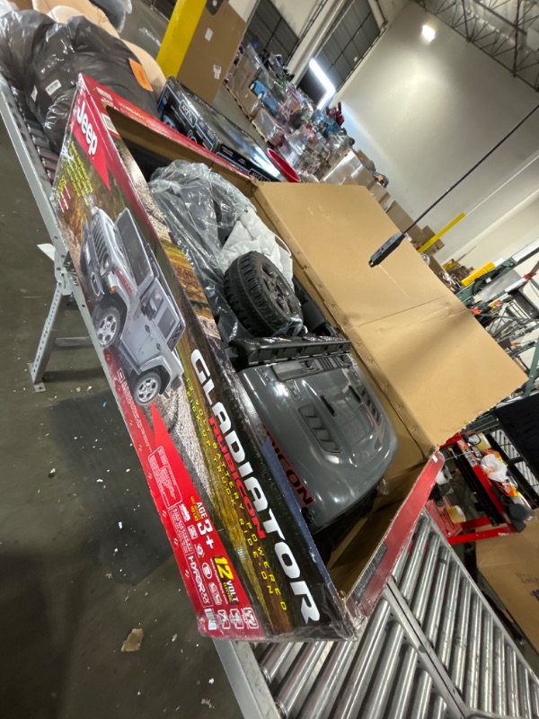 Photo 1 of 12V Jeep Gladiator Rubicon Battery Powered Ride-on by Hyper Toys 2-Seater Gray for a Child Ages 3-8 Max Speed 5 Mph
