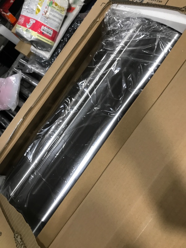 Photo 1 of SONGMICS Motion Sensor Trash Can, 13 Gallon Automatic Kitchen Garbage Can, Multi-Colored Indicator Lights, Ozone Odor Control, Stay-Open Lid, Tall, Stainless Steel, Silver ULTB620E50V1