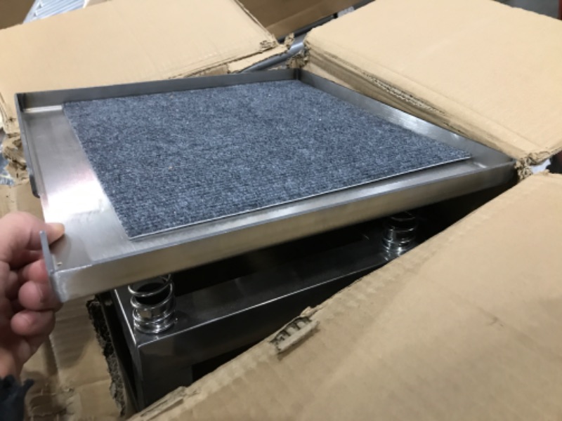 Photo 1 of ICZW Concrete Vibration Table Small Vibrating Test Bench Stainless Steel 110V (13.78 X 13.78 inches)