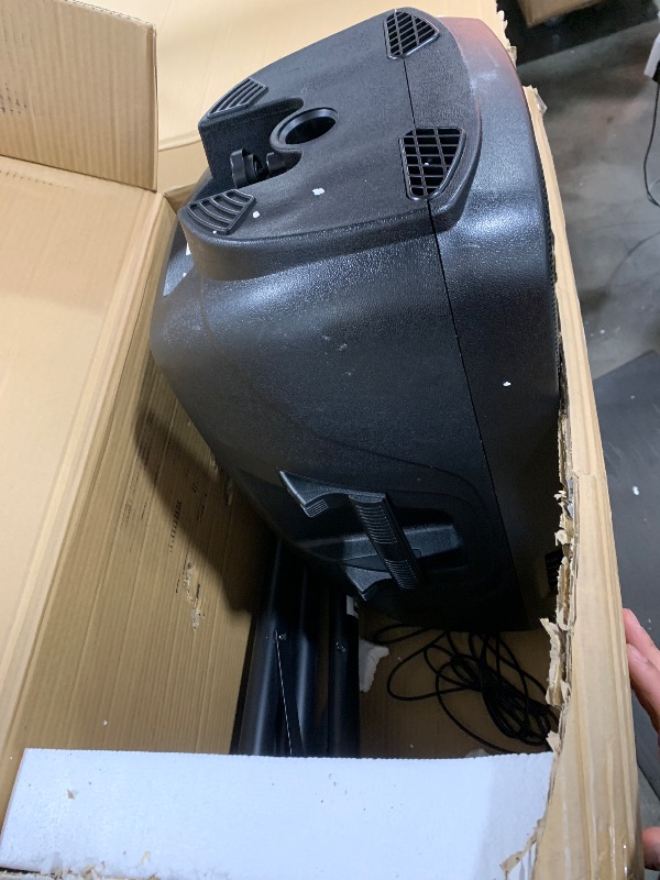 Photo 1 of Pyle 12 Inch Active Passive Portable Bluetooth Wireless PA Dual Loudspeaker Sound System Kit with Wired Microphones, Speaker Stand, and Remote Control