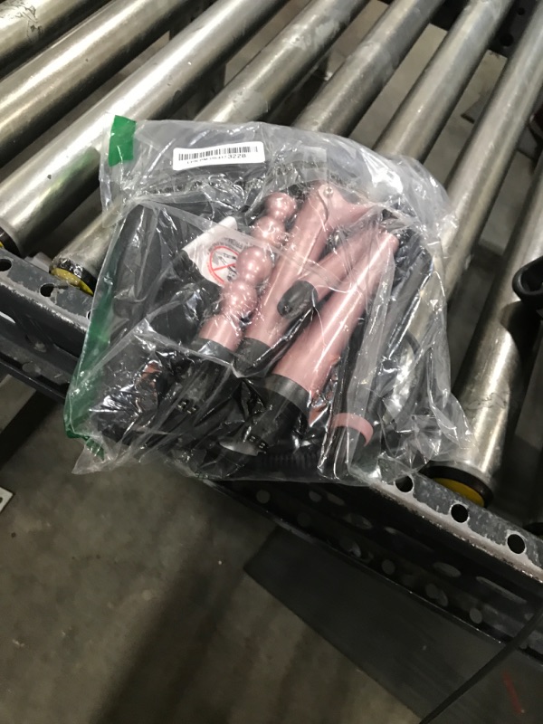 Photo 1 of Prizm Curling Iron Set with Clamp,5 Interchangeable Barrel Curling Wand,Hair Wand 11 LCD Adjustable Temp,0.6 to 1.25 Inch,Bubble Wand,Tapered Curling Iron Travel Dual Voltage Rose Pink