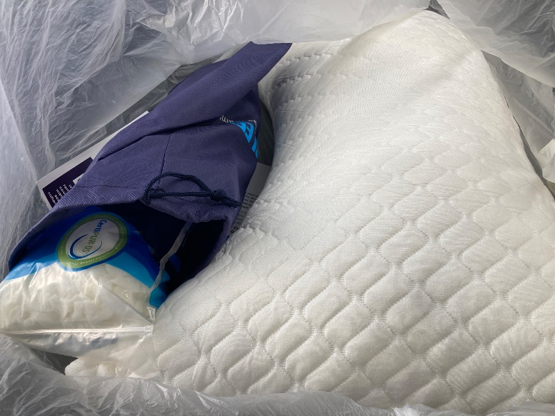 Photo 1 of Sidney Sleep Pillow for Side and Back Sleepers - Comfort for Neck and Shoulder Pain - Adjustable and Customizable Shredded Memory Foam Filling