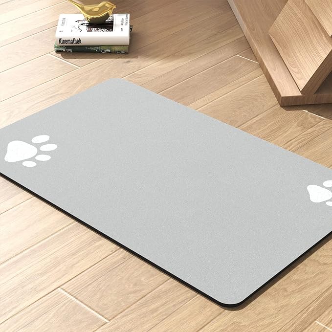 Photo 1 of Pet Feeding Mat - Absorbent Dog Mat for Food and Water Bowl - No Stains Quick Dry 