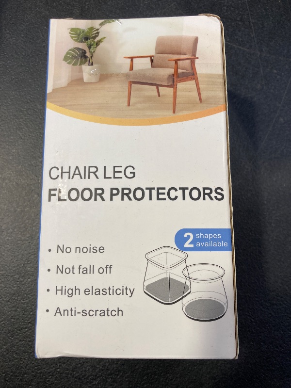 Photo 2 of 24 Pack Silicone Chair Leg Cap Floor Protectors Pad Furniture Kitchen Table Covers Protecting Hardwood and Tile