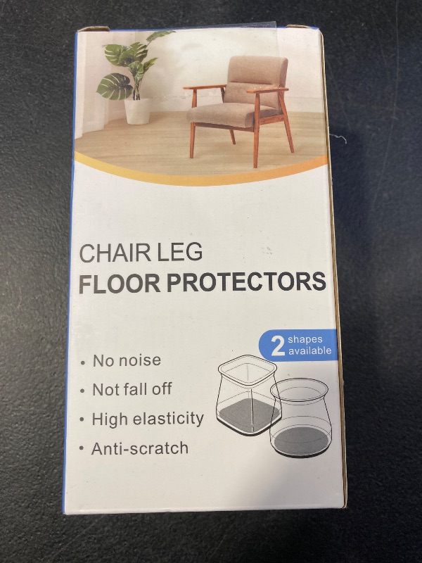 Photo 2 of 24 Pack Silicone Chair Leg Cap Floor Protectors Pad Furniture Kitchen Table Covers Protecting Hardwood and Tile