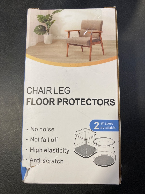 Photo 2 of 24 Pack Silicone Chair Leg Cap Floor Protectors Pad Furniture Kitchen Table Covers Protecting Hardwood and Tile