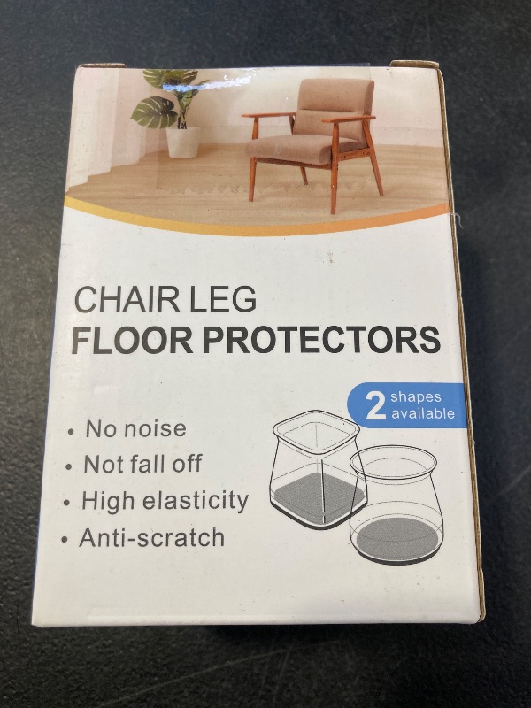 Photo 2 of 24 Pack Silicone Chair Leg Cap Floor Protectors Pad Furniture Kitchen Table Covers Protecting Hardwood and Tile