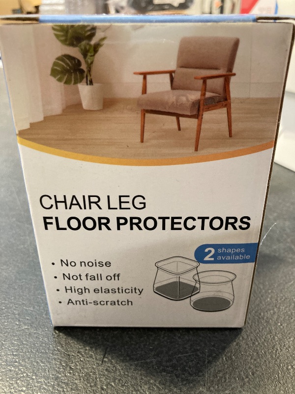 Photo 2 of 24 Pack Silicone Chair Leg Cap Floor Protectors Pad Furniture Kitchen Table Covers Protecting Hardwood and Tile