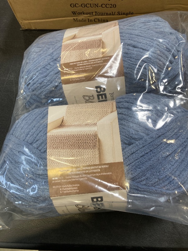 Photo 1 of Bernat Blanket Big Ball Yarn (Country Blue) 2 pack
