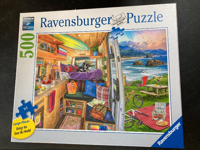 Photo 1 of Ravensburger Rig Views - 500 Piece Large Format Jigsaw Puzzle | Unique Design with Softclick Technology | Ideal for Adults and Kids | Durable Pieces | Eco-Friendly Materials