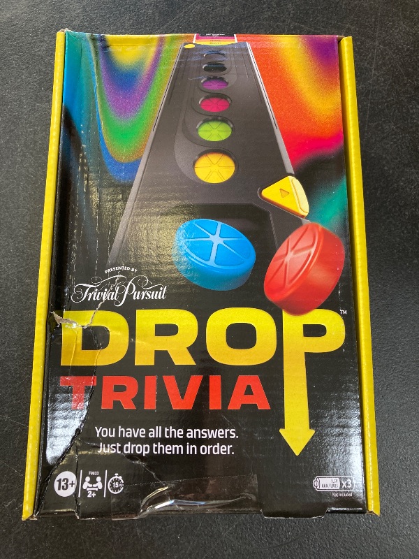Photo 1 of Hasbro Gaming Drop Trivia: Trivial Pursuit Game