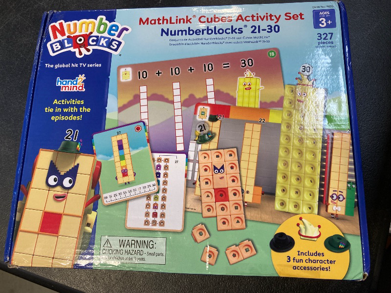 Photo 2 of hand2mind MathLink Cubes Numberblocks 21-30 Activity Set, 20 Preschool Learning Activities, Counting Blocks, Linking Cubes, Educational Toys for Kids, Number Games, Math Manipulatives Kindergarten