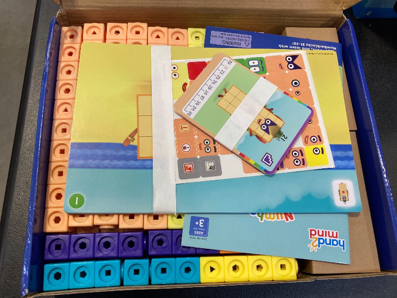 Photo 3 of hand2mind MathLink Cubes Numberblocks 21-30 Activity Set, 20 Preschool Learning Activities, Counting Blocks, Linking Cubes, Educational Toys for Kids, Number Games, Math Manipulatives Kindergarten