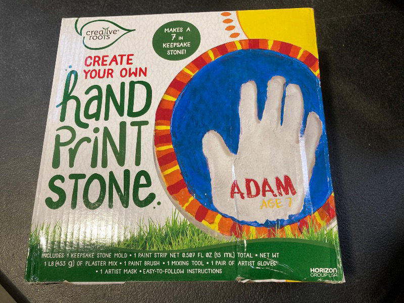 Photo 2 of Creative Roots Create Your Own Hand Print In Stone, 1 Each