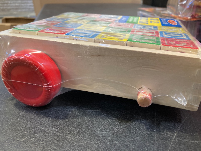 Photo 1 of Melissa & Doug Classic ABC Wooden Block Cart Educational Toy With 30 1-Inch Solid ABC Wood Blocks For Toddlers Ages 2+