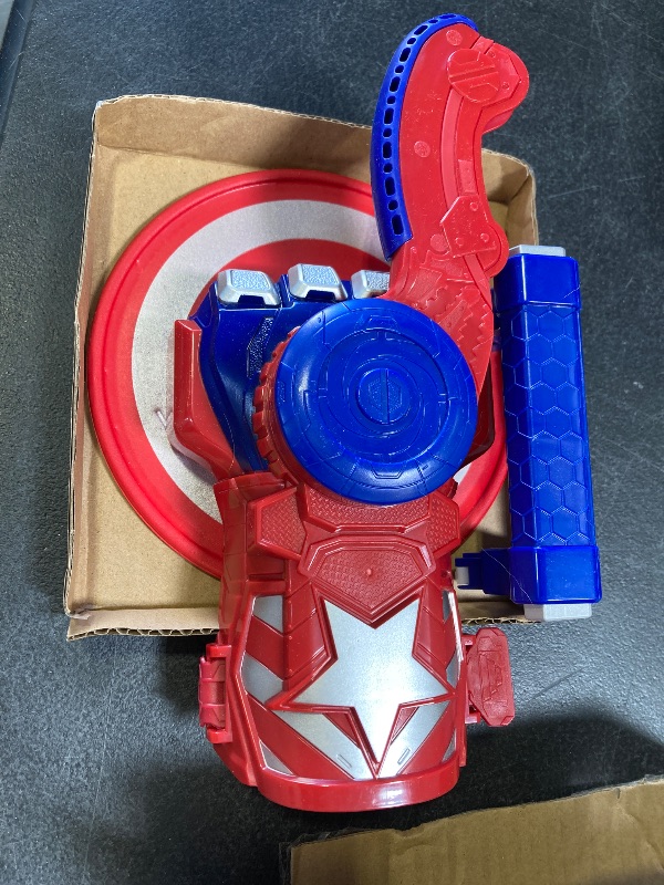 Photo 1 of Marvel Nerf Power Moves Avengers Captain America Shield Sling Disc-Launching Toy for Kids Roleplay, Toys for Ages 5 and Up