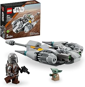 Photo 1 of LEGO Star Wars The Mandalorian’s N-1 Starfighter Microfighter, Building Toy Set for Kids Ages 6 and Up with Mando and Grogu 'Baby Yoda' Minifigures,  75363