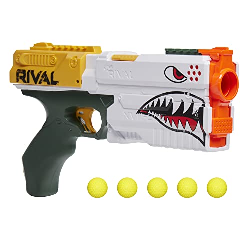 Photo 1 of NERF Rival Kronos XVIII-500 Blaster, Breech-Load, 5 Rival Rounds, Spring Action, 90 FPS Velocity, White Color Design