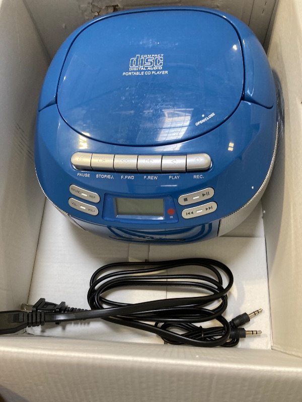 Photo 1 of Greadio CD Player Boombox Cassette Player Combo with Bluetooth,AM/FM Radio,Stereo Sound with Remote Control,AUX/USB Drive,Tape Recording,AC/DC Powered,Headphone Jack,LCD Display for Home,Kids,Gift
