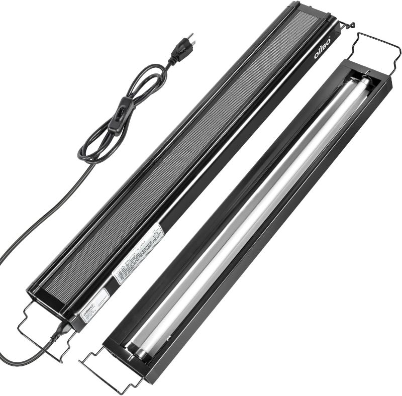 Photo 1 of  Reptile Light Fixture UVB Lighting Combo Kit, Reptiles Terrarium Lamp Hood Light Fixture Include UVB 5.0 Rainforest Reptile Light for Chameleon Arboreal Geckos Lizard (24W)