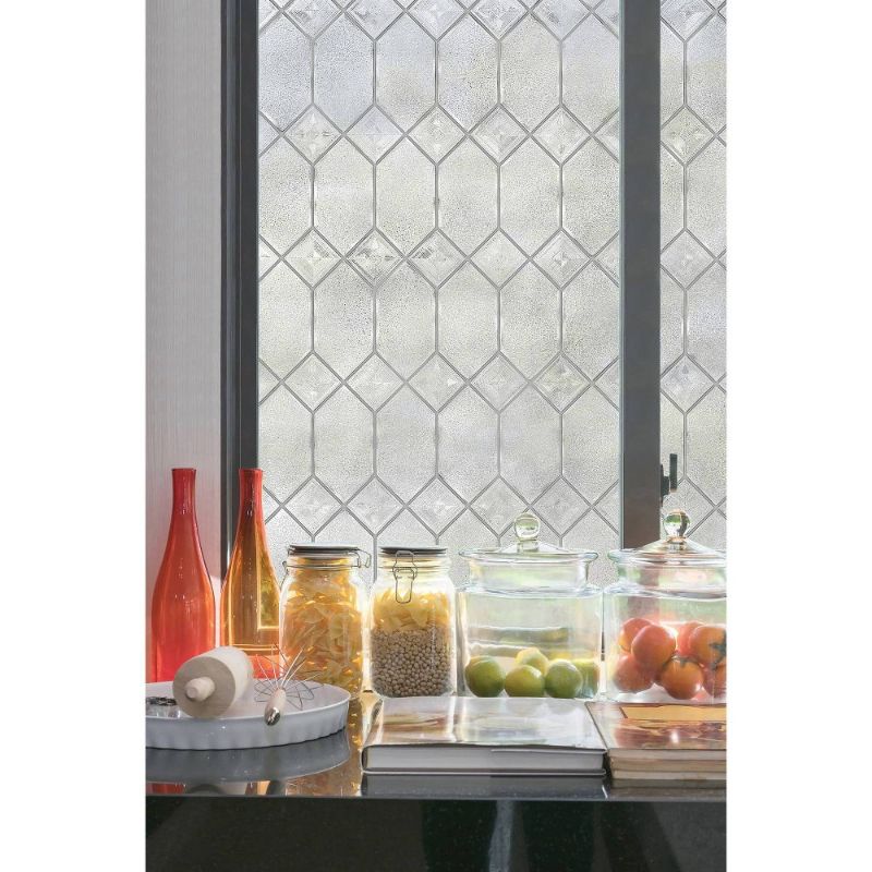 Photo 1 of 36 in. W X 72 in. L Old English Decorative Window Film