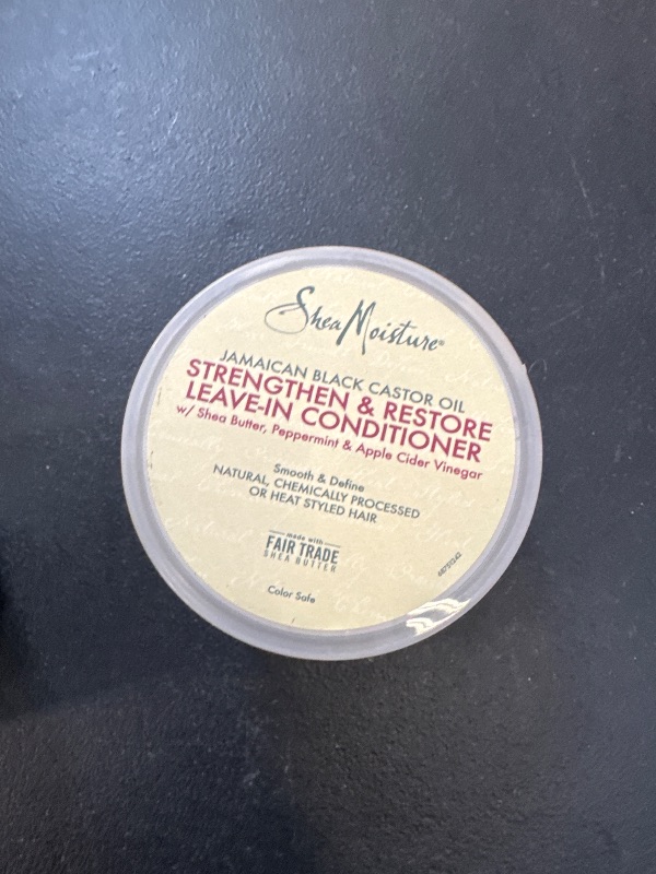 Photo 1 of SheaMoisture Leave-In Conditioner with Pure Jamaican Black Castor Oil for Damaged, Over-Processed Hair - Softens and Detangles, 11.5 oz
