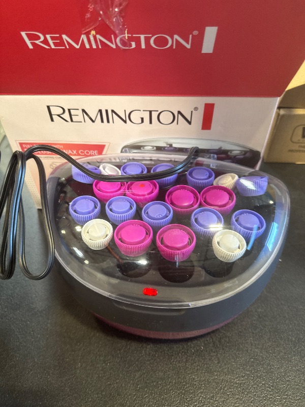 Photo 1 of Remington Ionic Conditioning Hair Setter, 20 Velvet Hair Rollers, 6 Large (1¼”), 10 Medium (1"), 4 Small (¾”), Blowout Style Hair Curlers