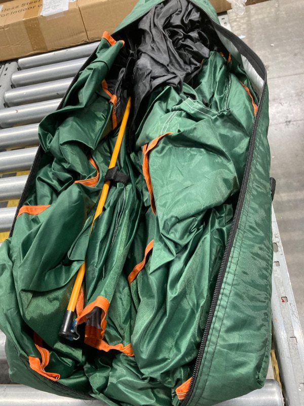Photo 1 of 4-5 Person Camping Tent, Outdoor Foldable Waterproof Tent with 2 Mosquito Net Windows, Easy Setup with Carrying Bag for Hiking, Climbing, Adventure, Fishing