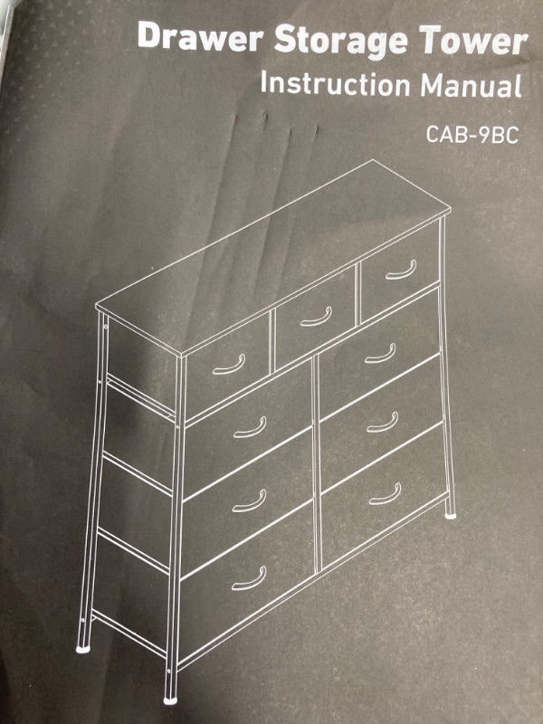 Photo 1 of *see notes*
9-Drawer Dresser, Fabric Storage Tower For Bedroom, Hallway, Entryway, Closet, Tall Chest
