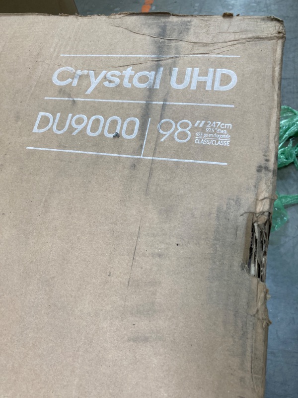 Photo 1 of SAMSUNG 98-Inch Class 4K Crystal UHD DU9000 Series HDR Smart TV, Object Tracking Sound Lite, Motion Xcelerator 120Hz, Supersize Picture Enhancer, Mega Contrast, Alexa Built-In (UN98DU9000, 2024 Model)