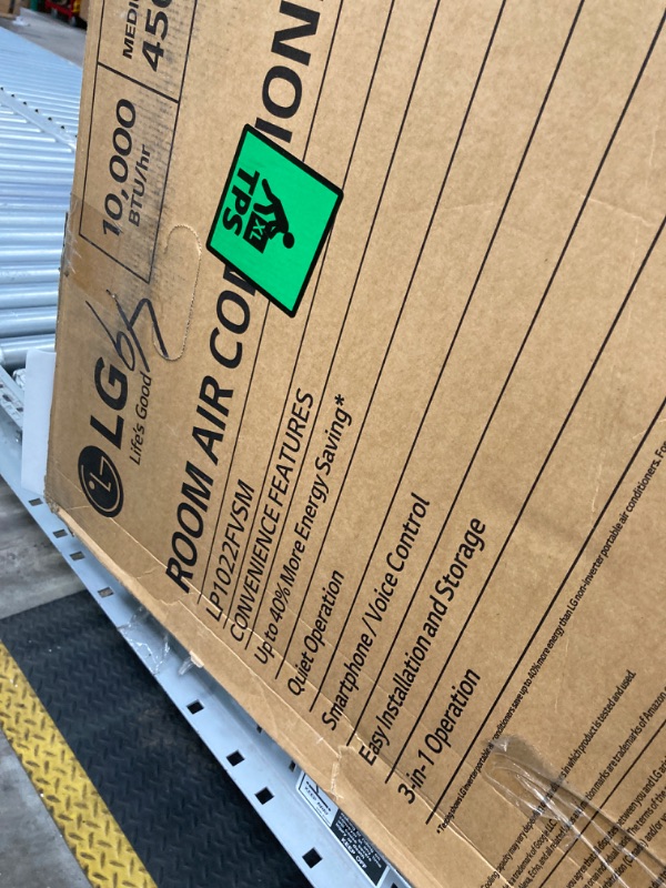 Photo 1 of LG 10000 BTU SACC(14000 ASHRAE) Portable Air Conditioners with Dual Inverter Cools 450 Sqft Ultra Quiet & Easy Install WiFi App Medium & Large Room Air Conditioner AC Unit Home White LP1022FVSM
