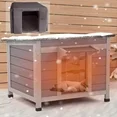 Photo 1 of Aivituvin Outdoor Insulated Cat House, Cat Shelter with Insulated Liner, Winter Cat Shelter Outdoor
