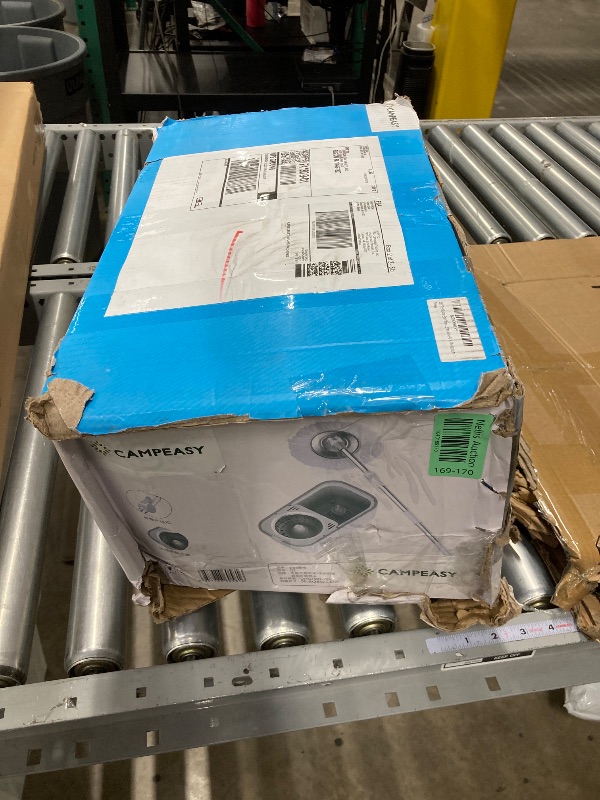 Photo 1 of ***LARGE CRACK IN BUCKET/PARTS ONLY***360° Revolution Spin Mop and Bucket Carrier with Built-in Wringer and Cleaning System with Adjustable Stainless Steel Handle (5 Replacement Heads Included) Four Hidden Wheels at The Bottom