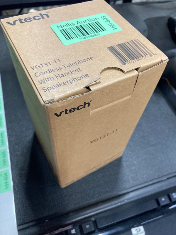 Photo 1 of [New] VTech VG131-11 DECT 6.0 Cordless Phone - Bluetooth Connection, Blue-White Display, Big Buttons, Full Duplex, Caller ID, Easy Wall Mount, 1000ft Range (Black)