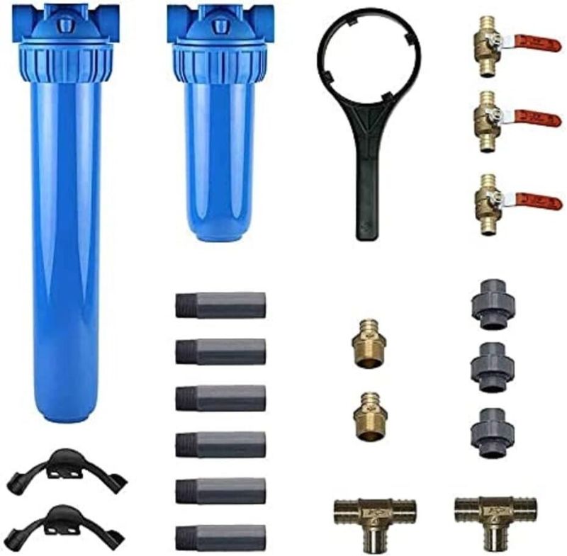 Photo 1 of Aquasana Whole House Water Filter System - Water Softener Alternative w/ UV Purifier, Salt-Free Descaler, Carbon & KDF Media - Filters Sediment & 97% Of Chlorine - 1,000,000 Gl - EQ-1000-AST-UV