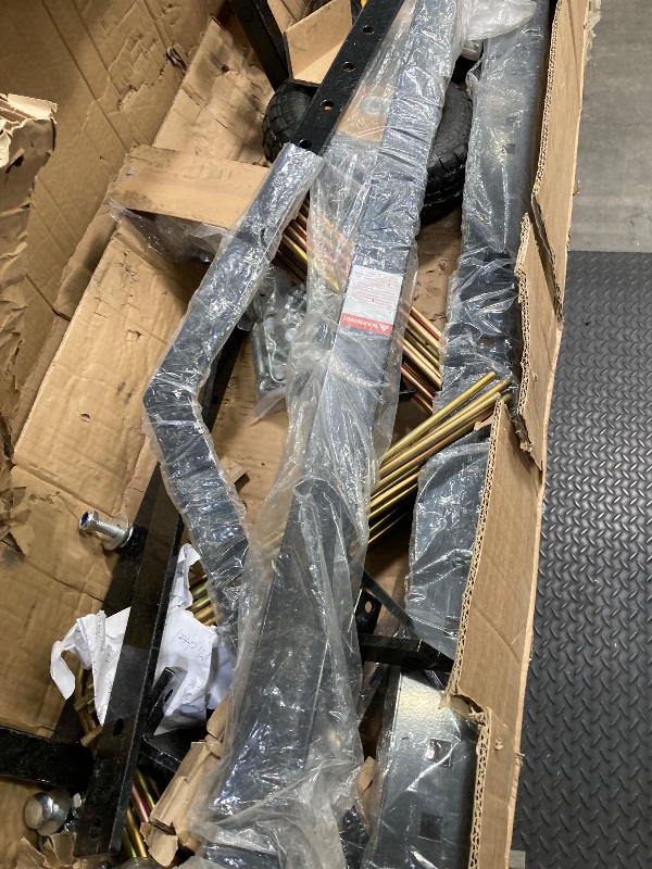 Photo 1 of ***MISSING RED HAY SPEAR AND 2PC BLACK STABILIZER SPEARS***YITAMOTOR 49" Hay Spear Attachment, 3000lbs Capacity Quick Attach for Bobcat Tractors & Skid Steer Loader with 1pc 49" Red Hay Spear & 2pcs 17" Black Stabilizer Spears Spike Fork Tine