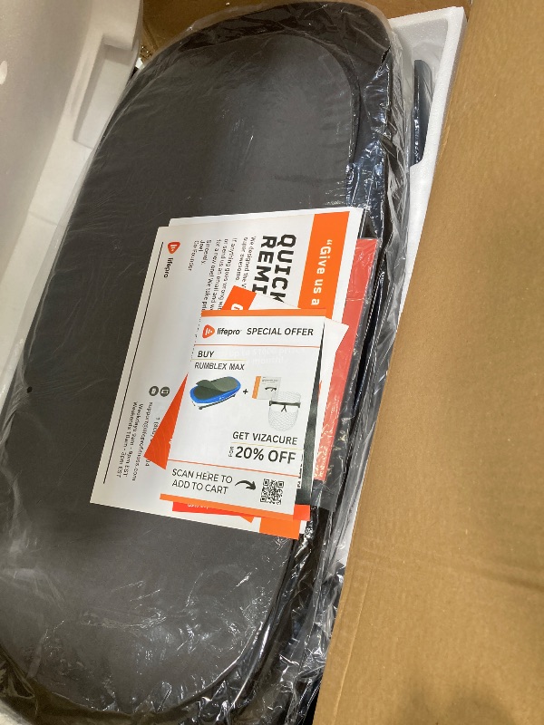 Photo 1 of ***DOES NOT STAY ON**Lifepro Rumblex Max 4D Black Vibration Plate Exercise Machine with Loop Resistance Bands for Home Fitness Shaping Training Recovery Tone & Strength