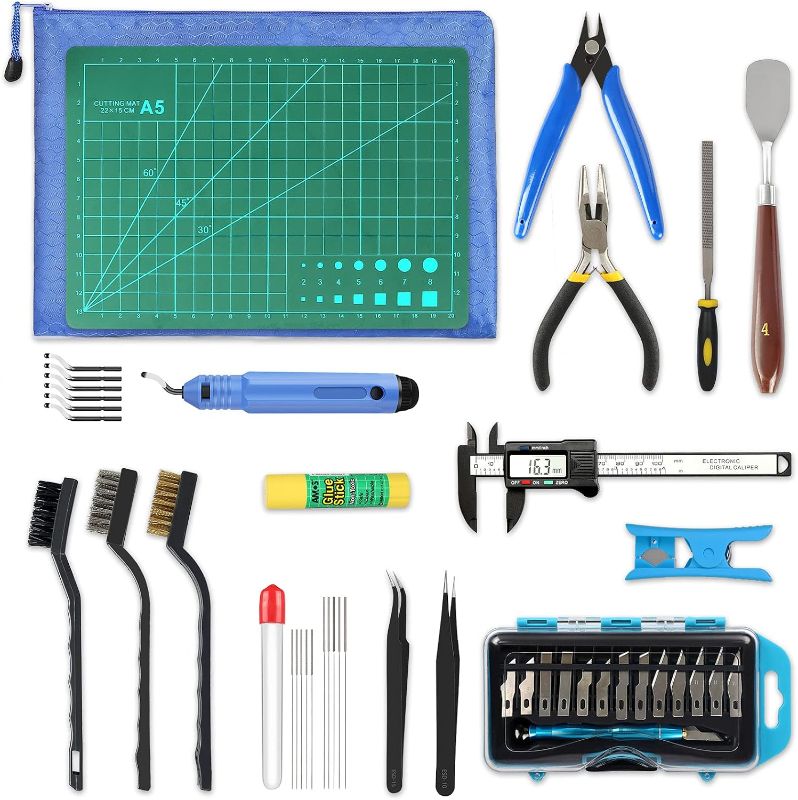 Photo 1 of 45 Pieces 3D Printer Tools Kit, 3D Printing Accessory Includes Deburring Tool, Digital Caliper, Art Knife Set, Tube Cutter, Storage Bag Suitable for 3D Print Removing, Cleaning, Finishing
Visit the YEETIN Store