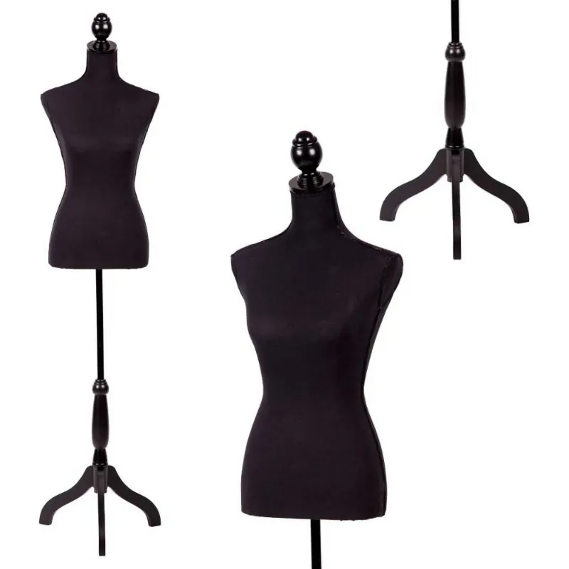 Photo 1 of ***MISSING HARDWARE***FDW 67 "H Polypropylene New Female Mannequin with Stable Stand, Perfect for Display(Black)
