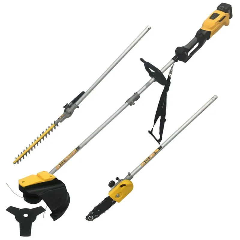 Photo 1 of 20V Coreless Trimmer / Chainsaw / Edger, 4-in-1 Multi Function Garden Electric Tool with String and 3-tooth-Blade Trimmer, 8 inch Chainsaw and 10 inch Edger for Garden, Back Yard and Plants
