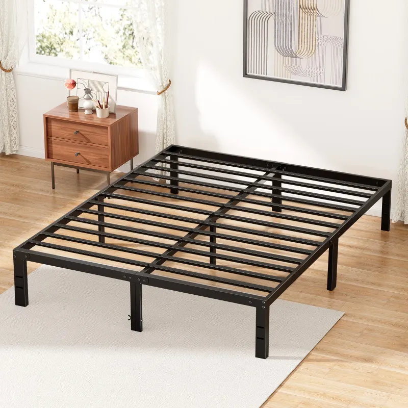 Photo 1 of ***PARTS ONLY***
ZUNMOS 14 Inches Queen Bed Frame, Heavy Duty Metal Platform with Storage Space Under Frame, No Box Spring Needed Queen Size Bed Frame, Black
