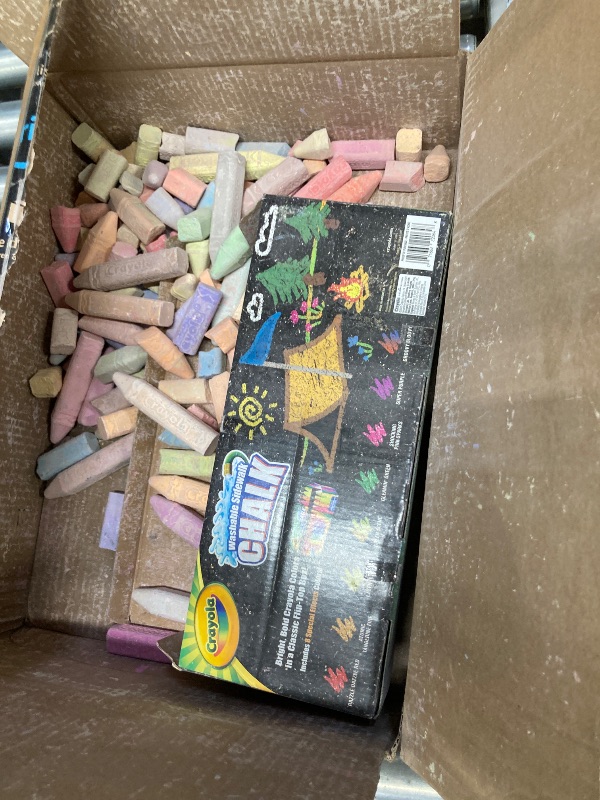 View 2 of Crayola Ultimate Washable Chalk Collection (64ct), Bulk Sidewalk Chalk, Outdoor Chalk for Kids, Anti-Roll Sticks, School Supplies